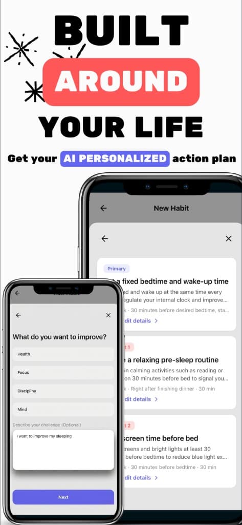 Built around your life — AI personalized action plan